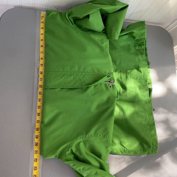 Lands End Womens Chore Coat Size Medium Kelly Green Mid Weight Barn Jacket Hood - Picture 12 of 14